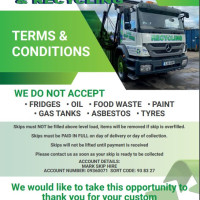 Marks Skip Hire terms and conditions poster